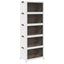 Stabelbar opbevaringskasse med hjul 5-etagers 75 L 64x40x179 cm