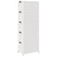 Stabelbar opbevaringskasse med hjul 5-etagers 75 L 64x40x179 cm