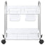 opbevaringsvogn i 2 niveauer transparent 37x28x43,5 cm akryl