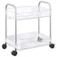 opbevaringsvogn i 2 niveauer transparent 37x28x43,5 cm akryl