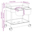 opbevaringsvogn i 2 niveauer transparent 37x28x43,5 cm akryl