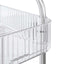 opbevaringsvogn i 3 niveauer transparent 37x28x68 cm akryl