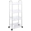 opbevaringsvogn i 4 niveauer transparent 37x28x95 cm akryl