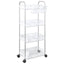 opbevaringsvogn i 4 niveauer transparent 37x28x95 cm akryl