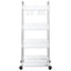 opbevaringsvogn i 4 niveauer transparent 37x28x95 cm akryl