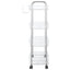 opbevaringsvogn i 4 niveauer transparent 37x28x95 cm akryl