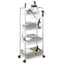 opbevaringsvogn i 4 niveauer transparent 37x28x95 cm akryl
