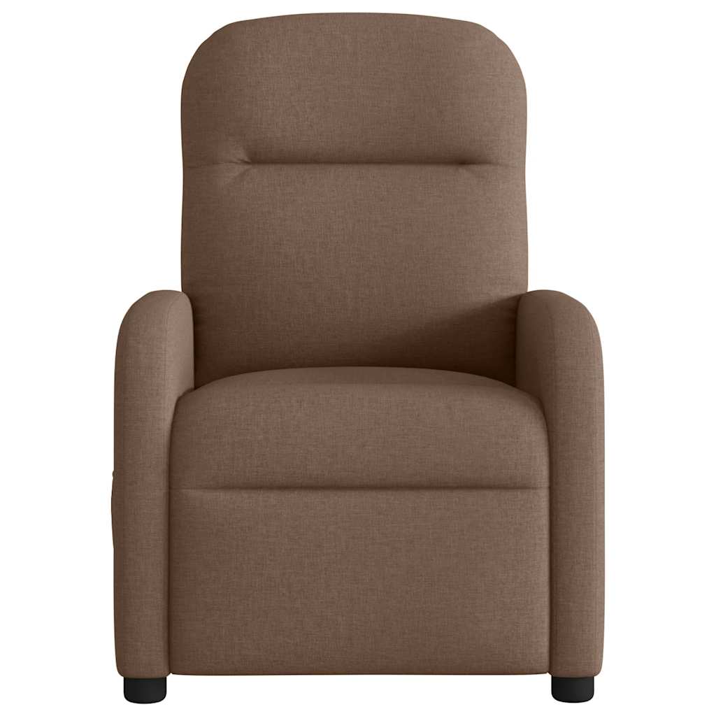 eldrevet massagestol stof brun