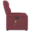 elektrisk massagestol med løftefunktion stof vinrød