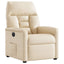 eldrevet lænestol mikrofiberstof beige