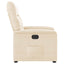 eldrevet lænestol mikrofiberstof beige