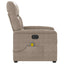 massagestol mikrofiberstof gråbrun