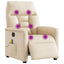 massagestol mikrofiberstof beige