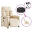massagestol mikrofiberstof beige
