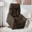 løftestol mikrofiberstof brun