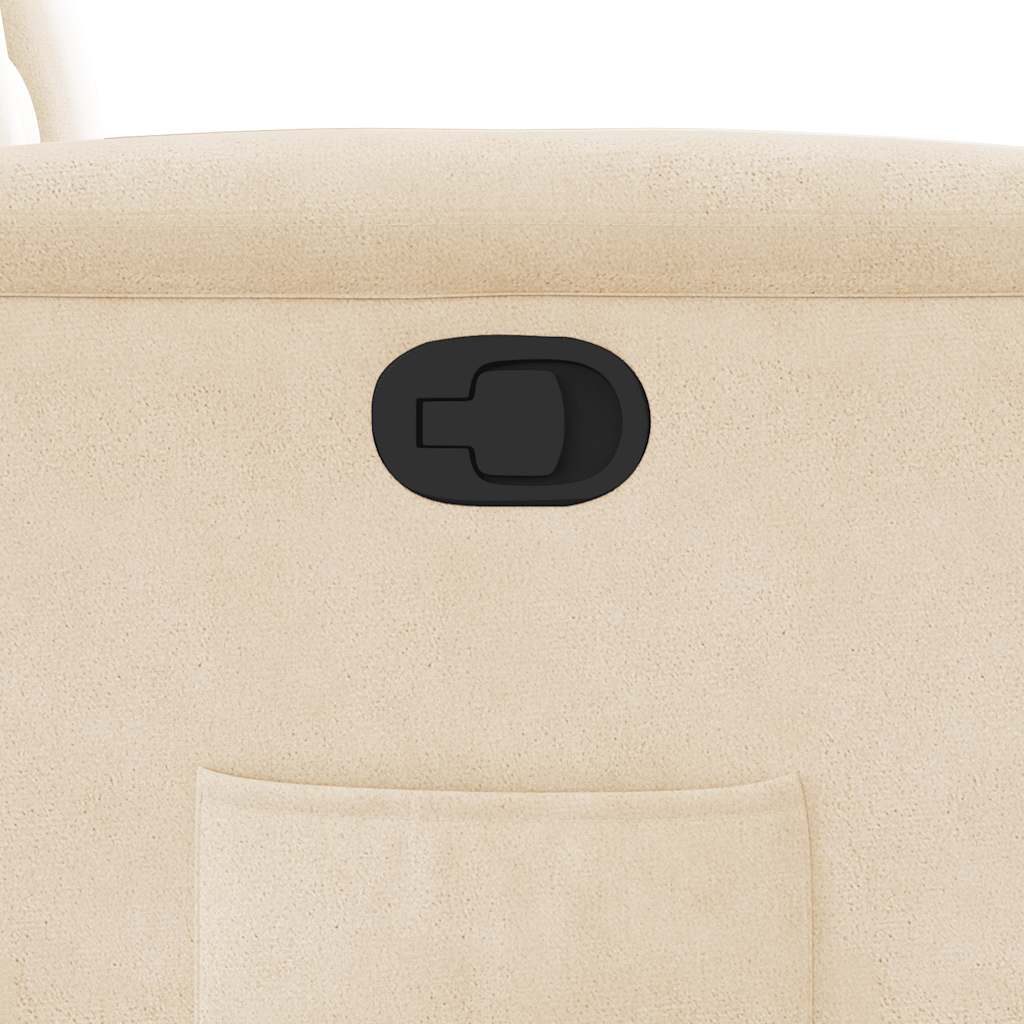 massagestol med løftefunktion mikrofiberstof beige