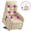 massagestol med løftefunktion mikrofiberstof beige
