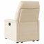 massagestol med løftefunktion mikrofiberstof beige