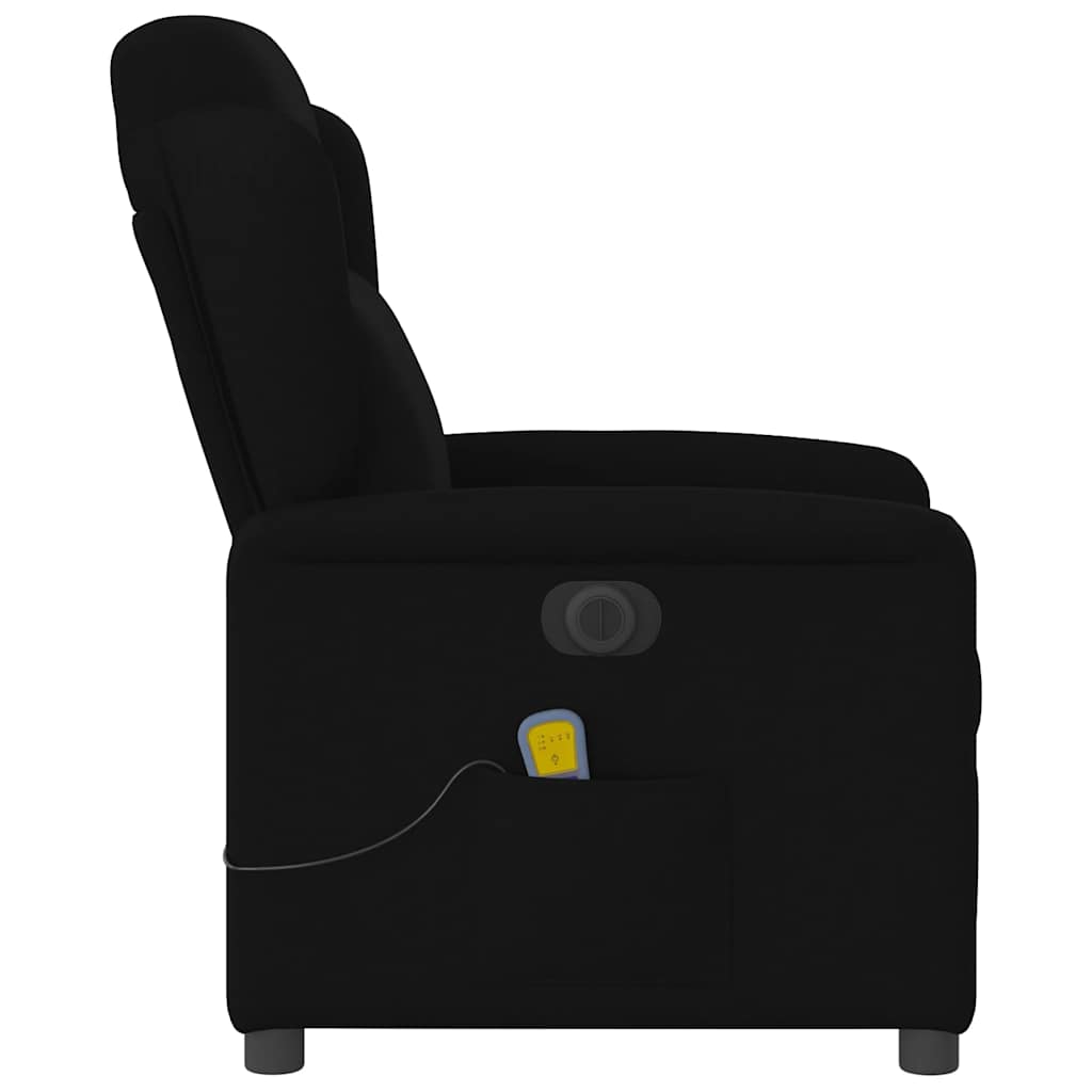 eldrevet massagestol stof sort