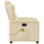 eldrevet massagestol stof cremefarvet