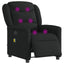 eldrevet massagestol stof sort