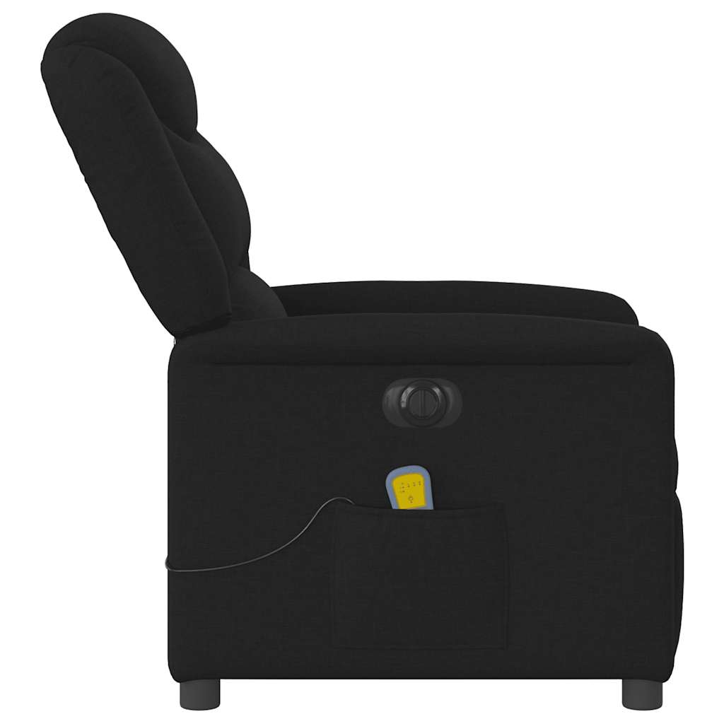 eldrevet massagestol stof sort