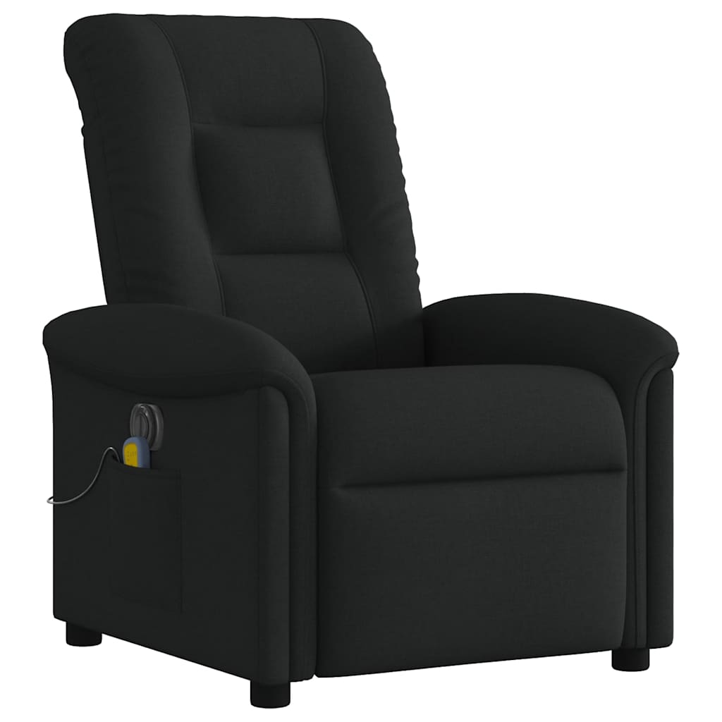 eldrevet massagestol stof sort