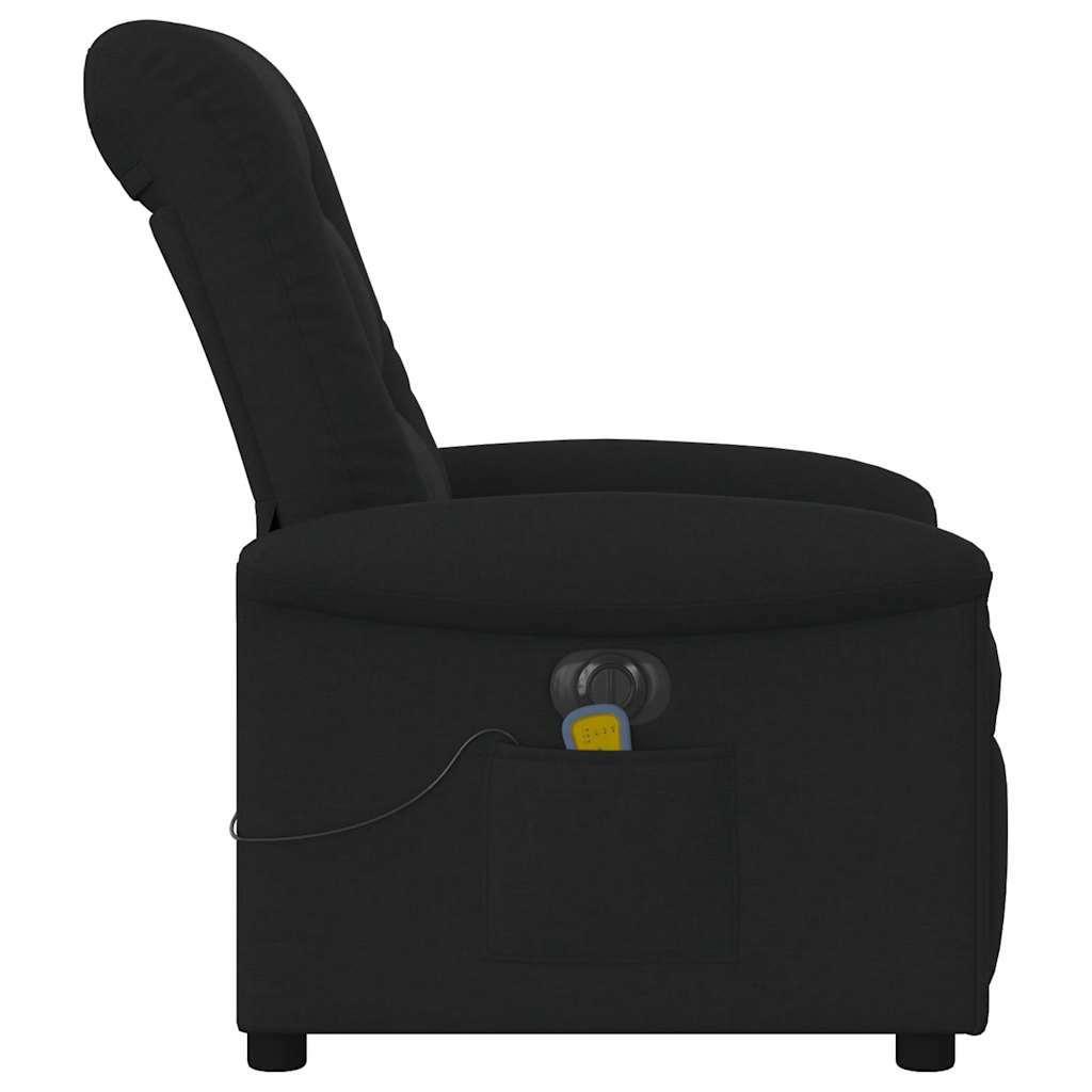 eldrevet massagestol stof sort
