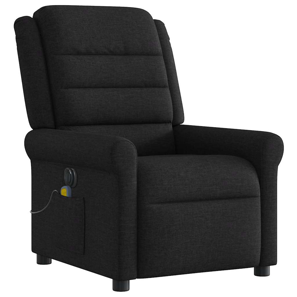 eldrevet massagestol stof sort