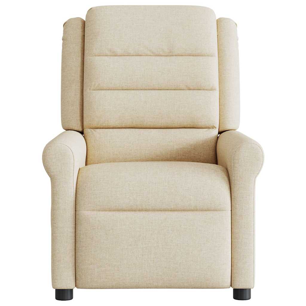 eldrevet massagestol stof cremefarvet