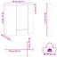 messedisk 90x48x93 cm foldbar konstrueret træ