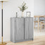 skab med LED-lys 77x34x85 cm konstrueret træ grå sonoma-eg