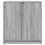 skab med LED-lys 77x34x85 cm konstrueret træ grå sonoma-eg