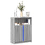 skab med LED-lys 77x34x100 cm konstrueret træ grå sonoma-eg