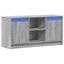 tv-bord m. LED-lys 100x34x50 cm konstrueret træ grå sonoma-eg
