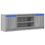 tv-bord m. LED-lys 139,5x34x50 cm konstrueret træ grå sonoma-eg