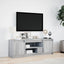 tv-bord m. LED-lys 139,5x34x50 cm konstrueret træ grå sonoma-eg