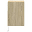 væghængt tv-bord med LED-lys 41x31x45 cm sonoma-eg