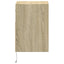 væghængte tv-borde 2 stk. med LED-lys 41x31x45 cm sonoma-eg