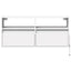 væghængt tv-bord med LED-lys 100x31x45 cm hvid