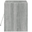 væghængt tv-bord med LED-lys 80x31x35 cm grå sonoma-eg