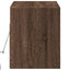 væghængt tv-bord med LED-lys 100x31x35 cm brun egetræsfarve