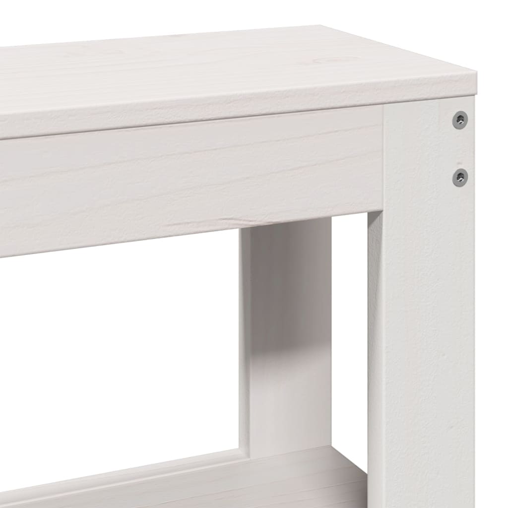 Sengeramme med hovedgærde uden madras Hvid 140x190 cm