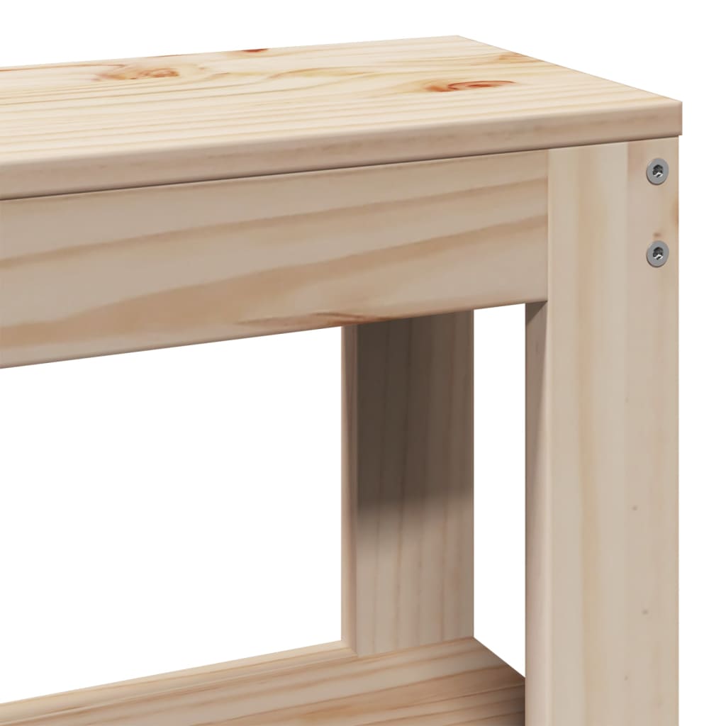 sengeramme med sengegavl 75x190 cm massivt fyrretræ