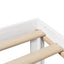 sengeramme med sengegavl135x190 cm massivt fyrretræ hvid