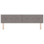 LED sengegavl med LED-lysstrimler Gråbrun 200 cm Stof