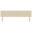 LED sengegavl med LED-lysstrimler Creme 200 cm Stof