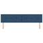 LED sengegavl med LED-lysstrimler Blå 200 cm Stof