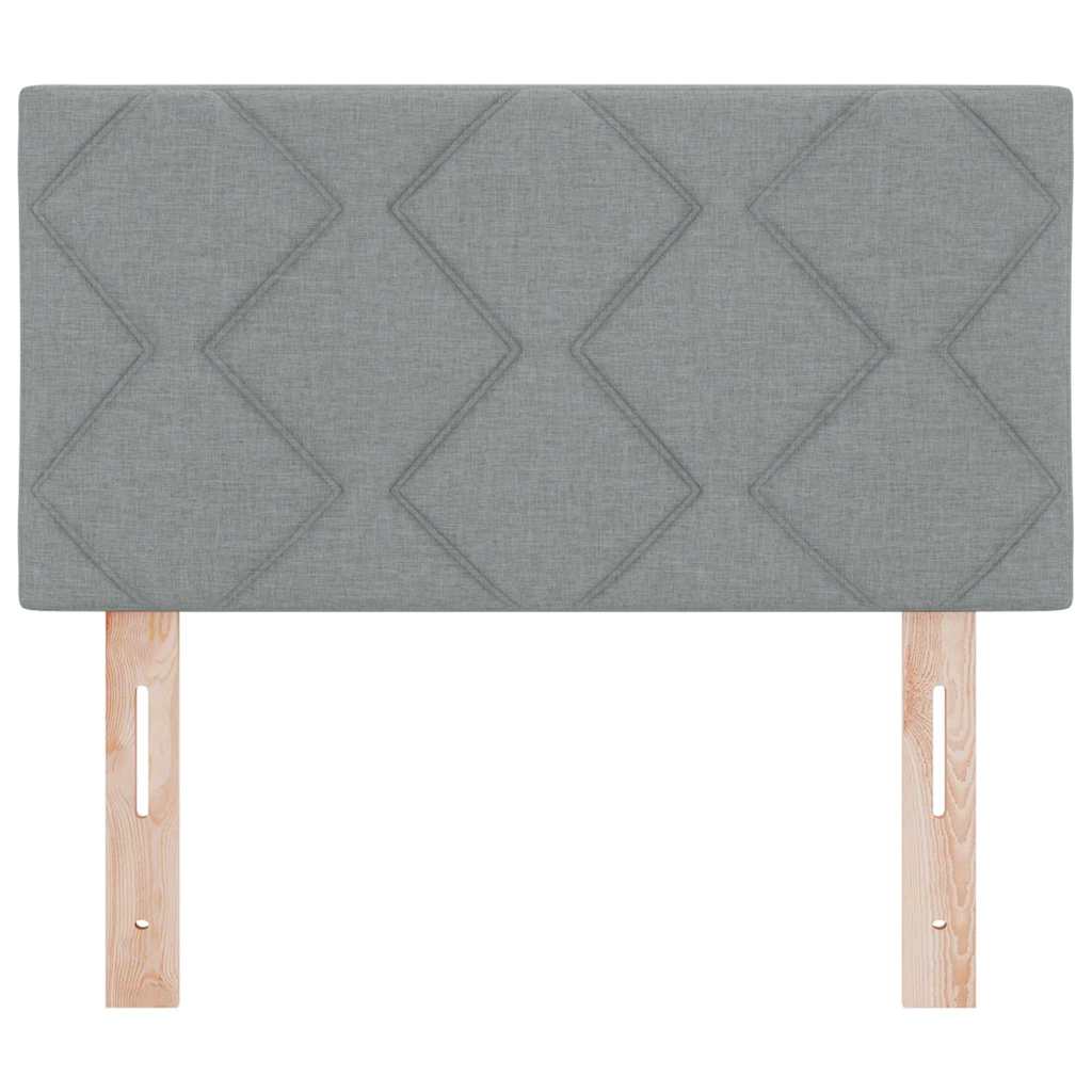 LED sengegavl Lysegrå 80 cm Stof