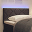 LED sengegavl Brun 80 cm Stof